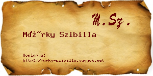 Márky Szibilla névjegykártya